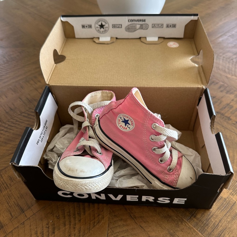 Toddler Converse Pink Canvas High-Tops 7T